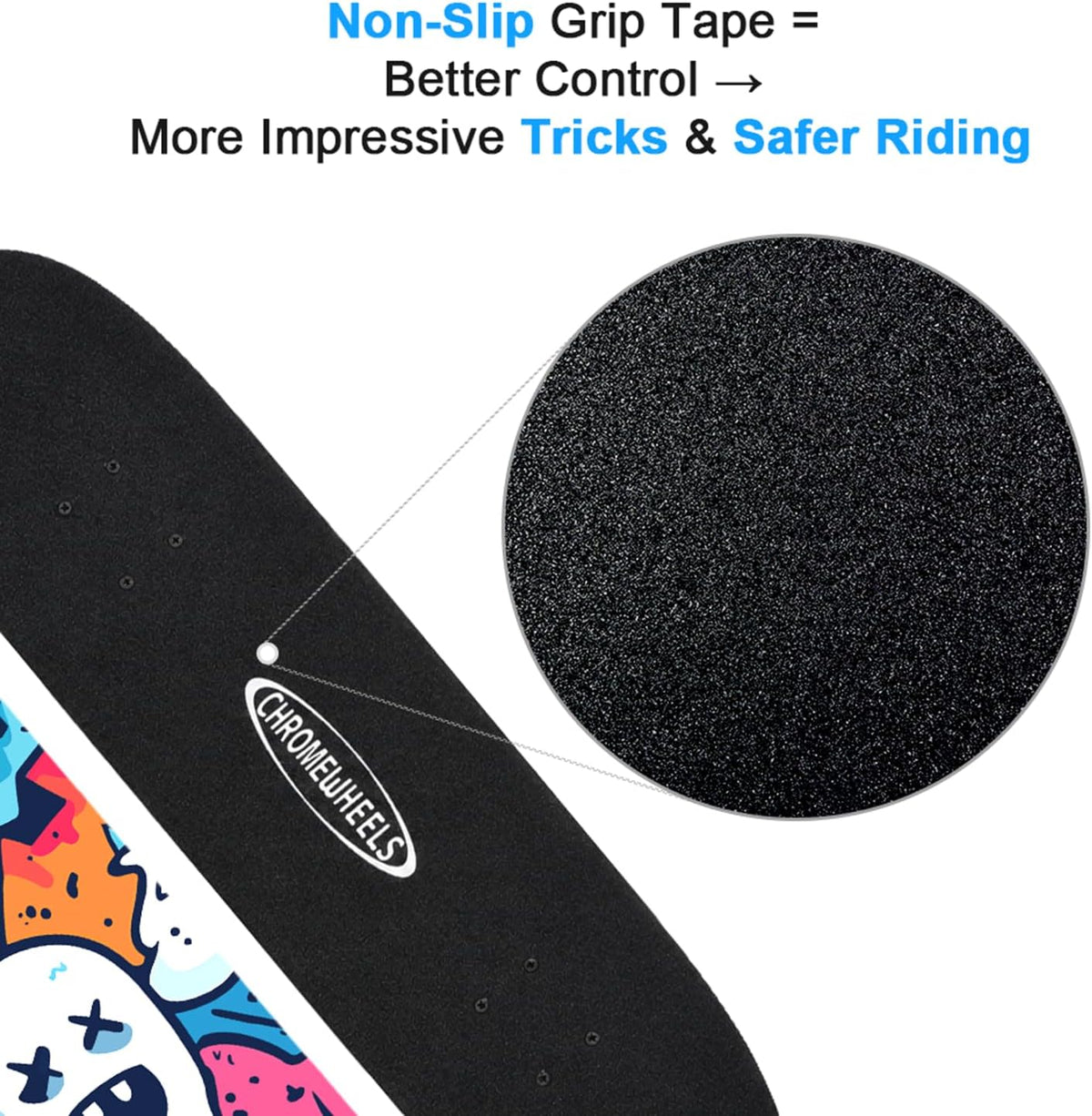 ChromeWheels 31 inch Skateboard Double Kick Skate Board Cruiser - #02 - image 3