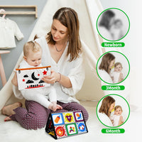 Dr.Rapeti Tummy Time Floor Mirror, Baby Mirror - Floor Mirror+cloth Book - image 4