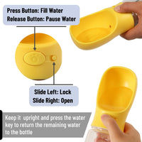 Mr. Pen, Portable Dog Water Bottle - Yellow - image 2