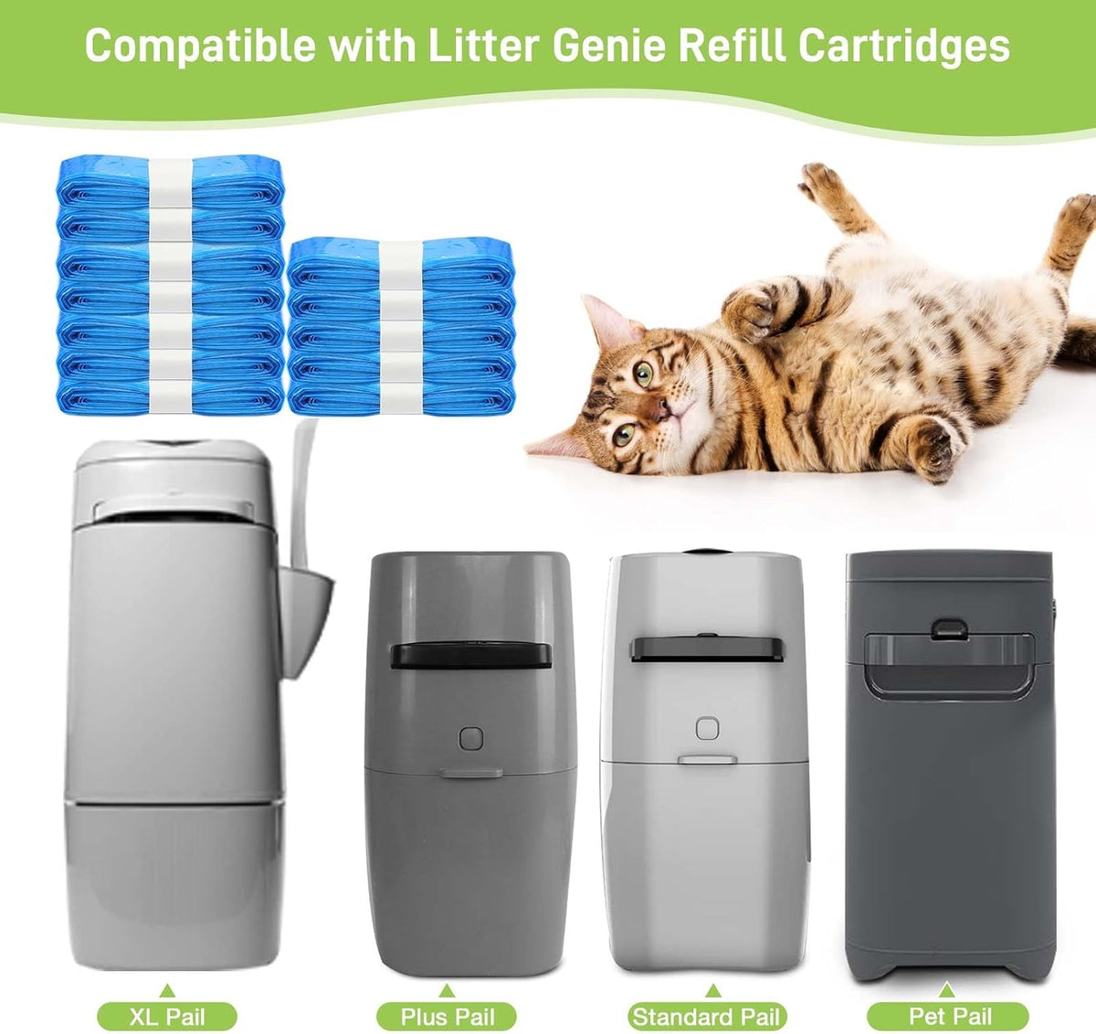 12 Pack Cat Litter Refill Bags - Blue - image 2