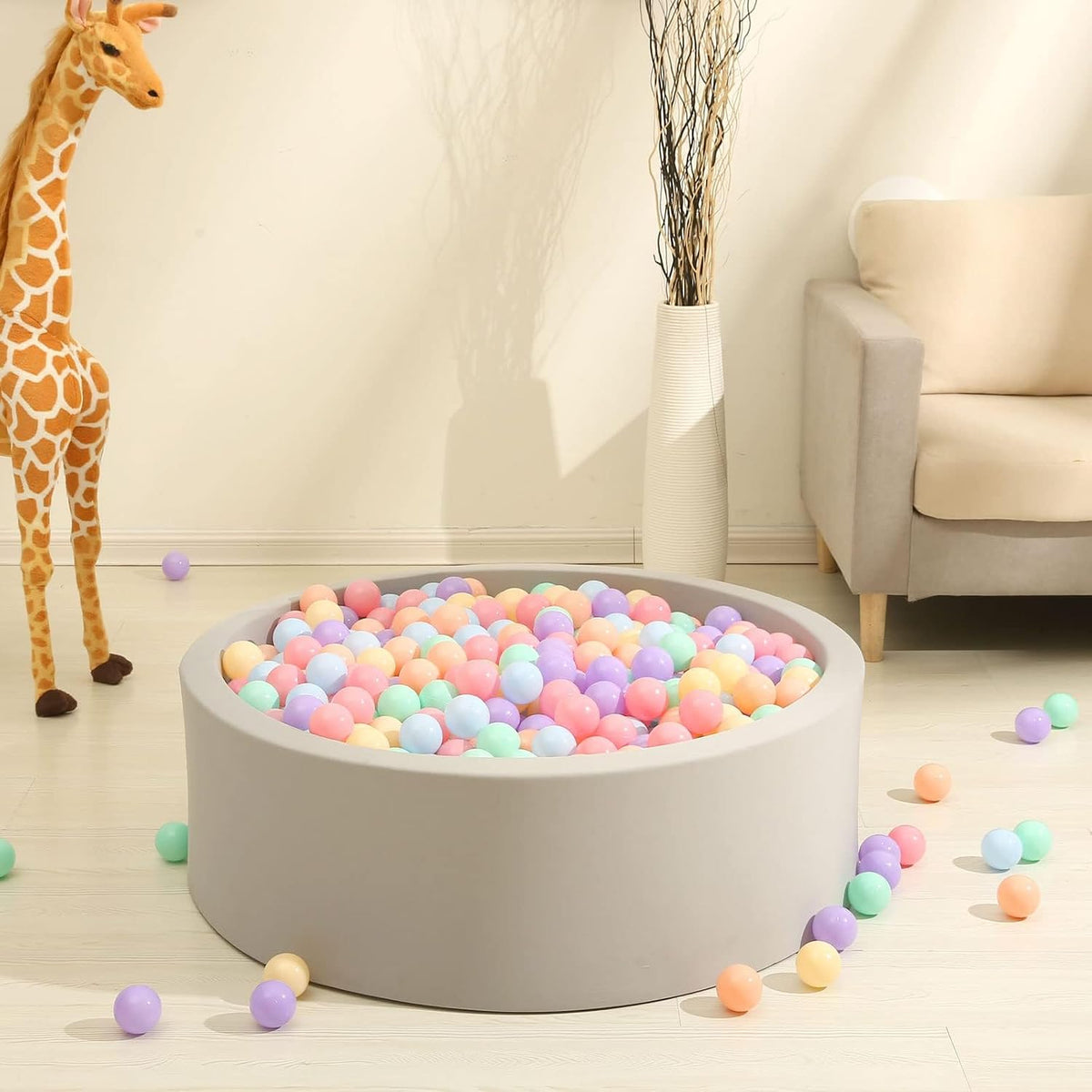 GOGOSO Ball Pits Balls for Toddlers Pack of 50 100 200 Plastics Shape - Macaron Colors / 100 balls - image 3