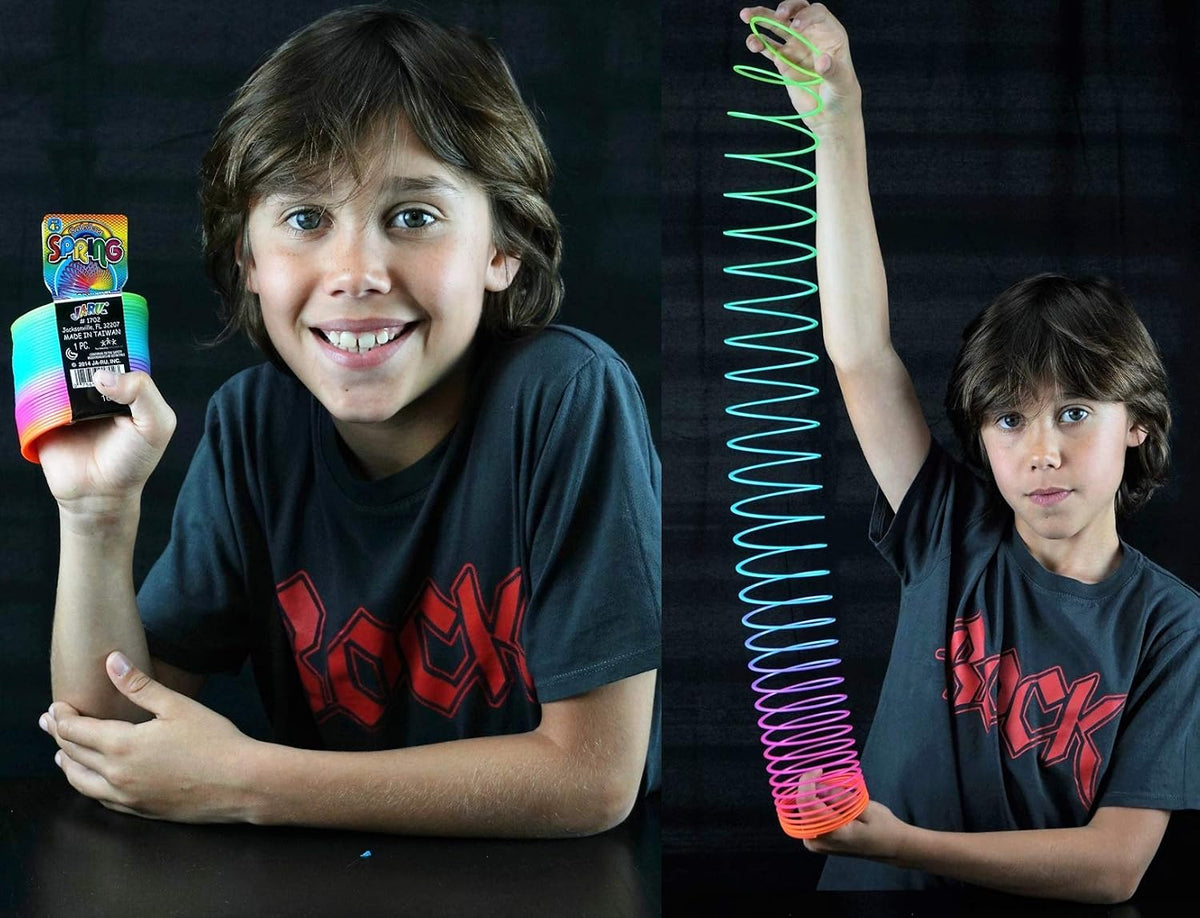 JA-RU Big Rainbow Magic Spring Toy Coil 1702-2A – Fun for Kids & Family - 1 Pack / Rainbow Spring Ring - image 2