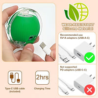 Rocfish Interactive Cat Toys Ball - Automatic Fast Rolling Ball in Play Mat, Hide and Seek Mouse Catching Game, Low-Noise Cat Enrichment Toys in Pouch for Indoor Bored Cats (Green Toy & Round Mat)