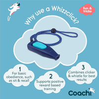 Company of Animals Coachi Whizzclick, Light Blue/Navy Button - Navy - image 2