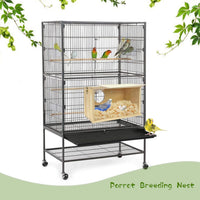 Parakeet Nesting Box Cockatiel Nesting Natural Pine Bird Nest Bird - L(10.6*5.9*5.9inch) - image 3