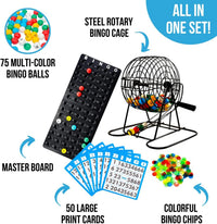 Regal Games Deluxe Bingo Game Set with Cage, Board, Balls - Deluxe 50 Card - image 2