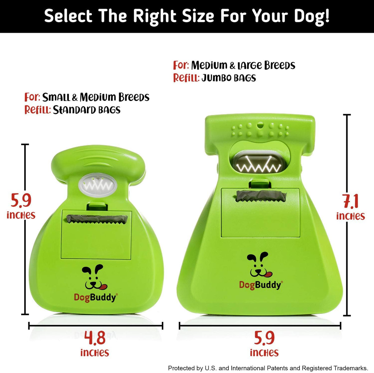 DogBuddy Pooper Scooper, Portable Dog Pooper Scooper - Large / Kiwi - image 2