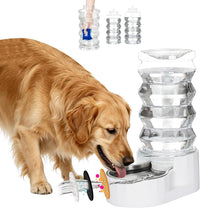 RIZZARI 8L Elevated Dog Water Dispenser: Gravity Waterer for Large - White / 8L