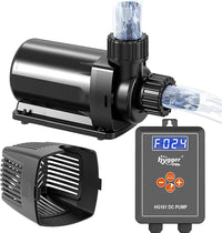 hygger 24V DC Adjustable Aquarium Water Pump & Wavemaker,30dB Quiet Return Pump,10-Speed Flow Control, Dry Run Anti-Block Protection for Freshwater Saltwater Ponds Fountains (80W,2377GPH/9000LPH)