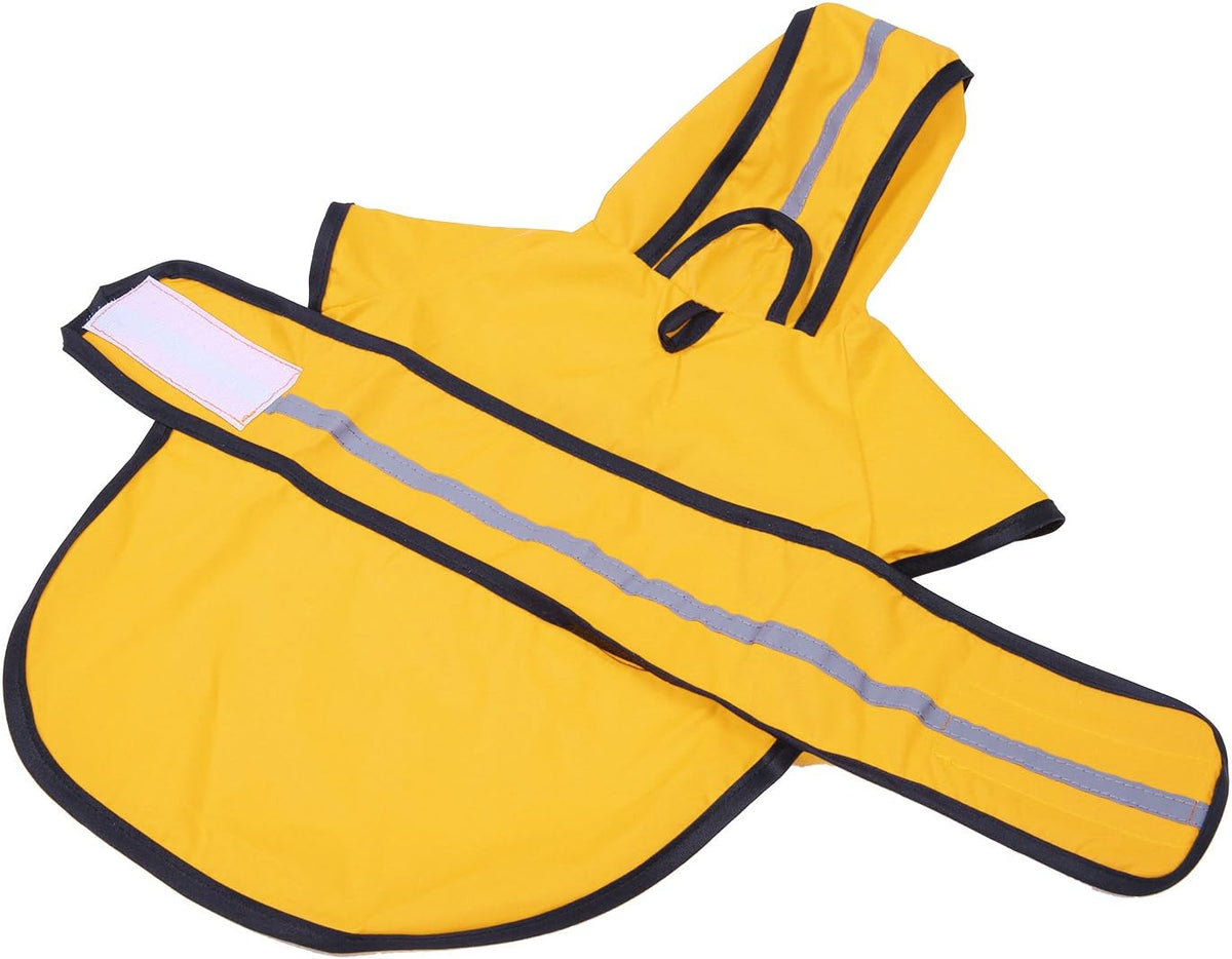 HDE Dog Raincoat with Hood & Leash Hole S-XL Dog Rain Jacket Ducks L – Essentials for Dogs - Large / Yellow - image 2