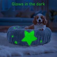 Round Dog Bed Cover Washable Elastic Edged 30×9.8 Inch – Essentials for Dogs - 20*20*9.8 Inch / Gray Star - image 3