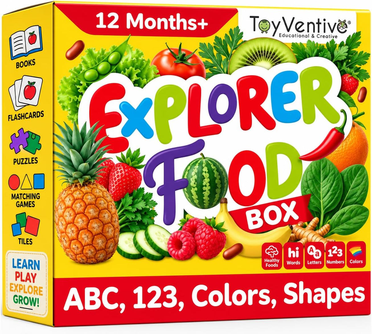 TOYVENTIVE learning toys set for 2 year olds with books, puzzles and matching games - view 3