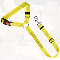Dog Seat Belt for Car, Headrest Restraint Safety Lead, Dogs Cats – Essentials for Dogs - Yellow / Elastic - image 2