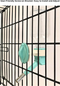 Choco Nose Patented No-Drip Water Bottle/Feeder for Puppies/Toy-Small Breed Dogs/Rabbits/Cats/Chinchillas and Other Small Pets and Animals - for Cages or Crates 10.2 oz. Nozzle 13mm, Aqua (C528)