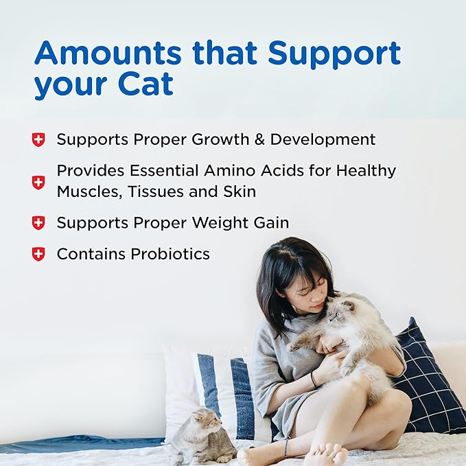 Nutri-Vet Milk Replacer For Kittens, Powdered Milk, Kitten Essentials, Cat Care, Veterinarian Recommended Cat Essentials, Whelping Supplies, Nursing Supplies, 12oz