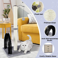 ANWA 32" Tall Sisal Cat Scratching Posts Tree for Indoor Cats Adults - Acrh Brush Cat Post - image 3