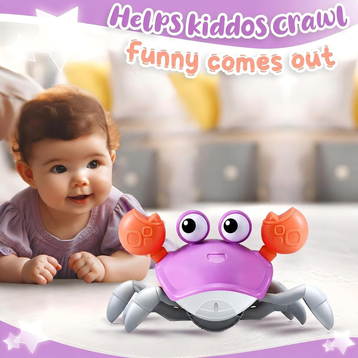 control future Crawling Crab Toy for Little Ones - Purple - image 4