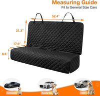 Waterproof Scratchproof Pet Bench Seat Covers for Cars, SUVs – Essentials for Dogs - black / Medium-52"W - image 2