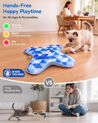 PetBusy Smart Interactive Cat Toys for Indoor Cats Chasing - Blue - image 2