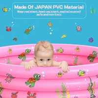 Garden Round Inflatable Baby Swimming Pool - Pink - image 3