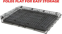 Durable Easy Portable Collapsible Metal Travel or Veterinary Collapsable Parrot Bird Carrier Beaks-Proof Easy Clean Carrier Cage with Stainless Steel Feeder Bowls Natural Wooden Perch