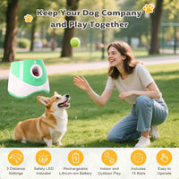 Automatic Ball Launcher for Dogs: Indoor Thrower Fetch Machine - Green / 10-30FT for Small Dogs - image 2