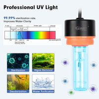 hygger Aquarium U-V Light with Timer - 3W for 5-25 Gallon - image 3