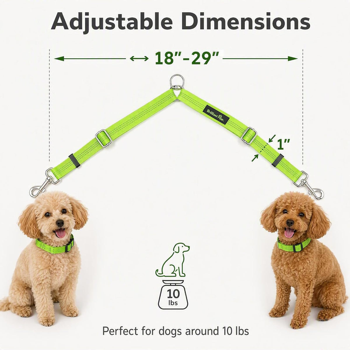 Brilliant Paw double dog leash coupler with 360 degree swivel clasp - view 4