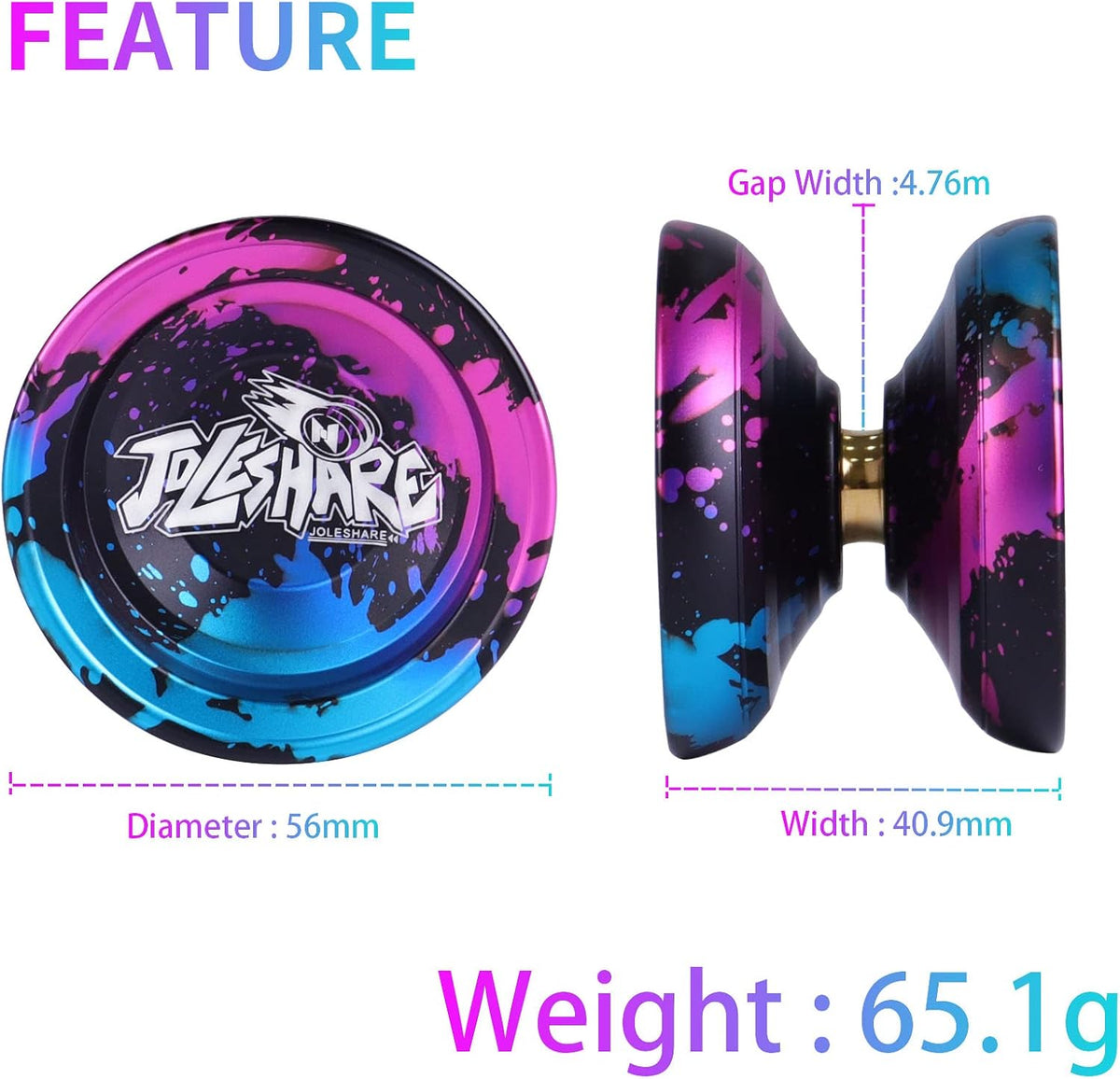 LESHARE X2 Dual-Mode Yoyo for Advanced Players & Teens Beginners – Fun for Kids & Family - Red black blue - image 4
