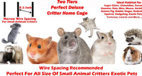 Deluxe Double Unit Two Full Story Small Animal Critter Home Rolling - Black Vein / 2 / 24"L x 17.5"W x 34"H - image 2