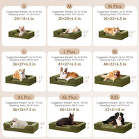 EHEYCIGA Orthopedic Dog Beds Large Sized Dog - Olive Green / 46.0"l X 35.0"w X 7.5"th - image 2