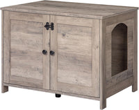 HOOBRO Litter Box Enclosure - Greige / 31" L x 17.5" W x 19.7" H
