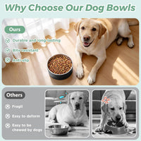 Dog Bowl, Stainless Stee Dog Water Bowl and Food Bowl - 64oz / Black - image 2