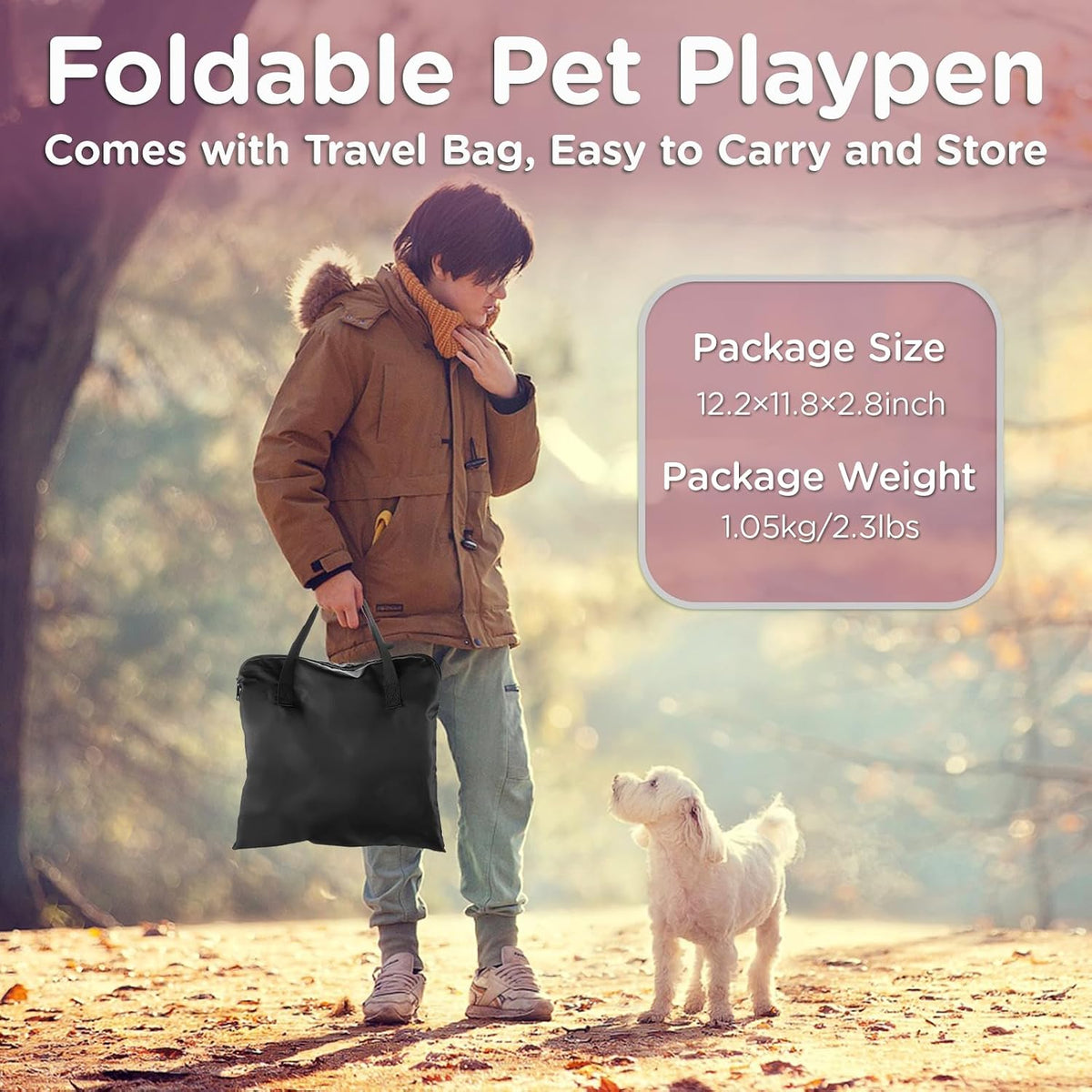 Foldable Pet Kitten Playpen - Pink 03 / Medium(32''×24''×21.5'') - image 2