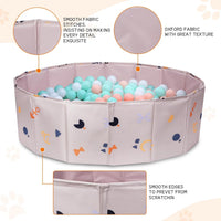 Dog Ball Pit Foldable 39.37 inches in Diameter, No Ball Included - Khaki / Medium - image 2