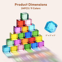 Woodtoe 24 PCS Rainbow Blocks Set - 24 PCS Rainbow Blocks - image 3