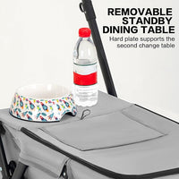 Pet Stroller Cat Dog Stroller Travel Folding Pet Carriers（Gray）