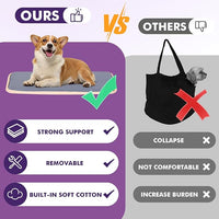 Pawaboo Dog Purse Carrier for Small Dogs with Pocket, Lightweight Dogs and Puppies Tote Bag Carrier, Dog Carriers Soft Sided for Puppy Cat Rabbit, Shopping Travel Puppy Carriers Under 11 LBS, Khaki