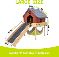 3 in 1 Enlarged Guinea Pig Hammock - Gray Roof - image 4