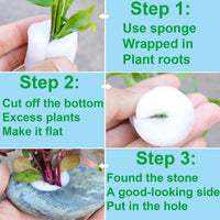 Natural River Stone Plant Weights for Aquarium - Small 0.8″ Hole 6pcs - image 4