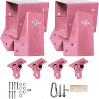 ABUSA heavy duty A-frame swing set brackets with 4 swing hangers and bolts - view 3