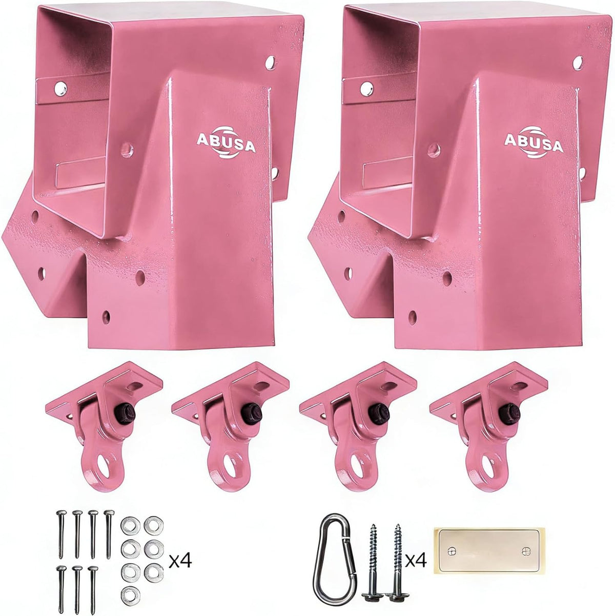 ABUSA heavy duty A-frame swing set brackets with 4 swing hangers and bolts - view 3