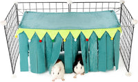 Guinea Pig Hideout, Guinea Pig Corner Hideout - Green / 23"L x 11.7"W x 11.2"TH