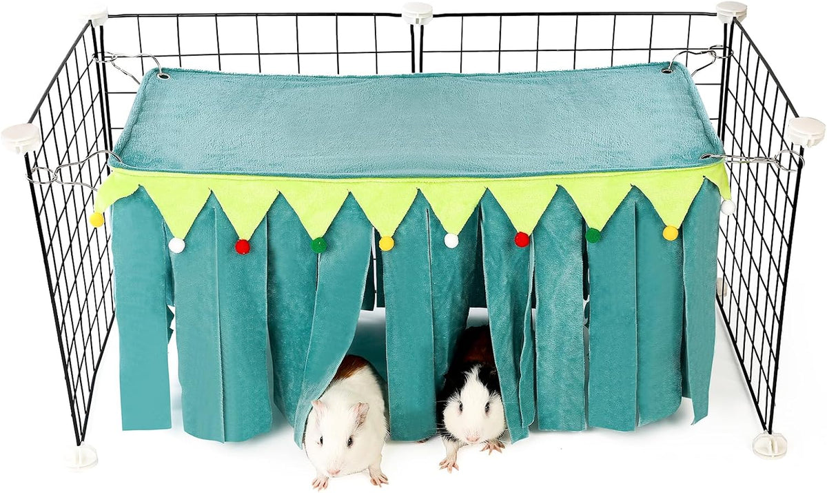 Guinea Pig Hideout, Guinea Pig Corner Hideout - Green / 23"L x 11.7"W x 11.2"TH
