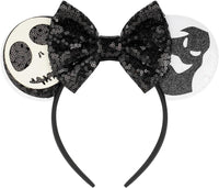 LYLIN Birthday Mouse Ears, Mouse Ears Headband for Women Girls – Fun for Kids & Family - Skull Ghost Bow