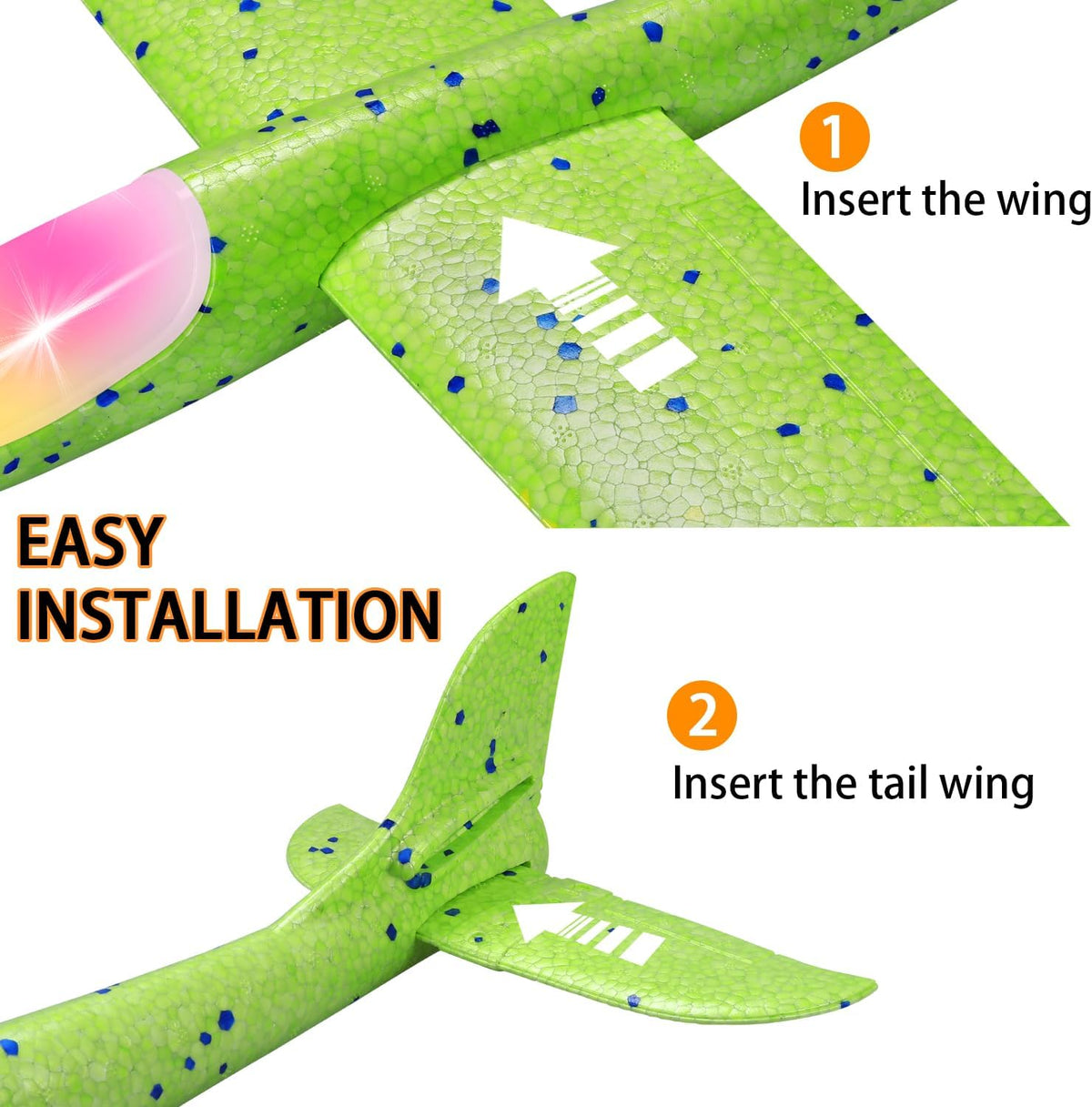 2 Pack LED Light Airplane - Multicolored - image 4