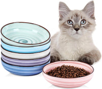 Selamica Ceramic Cat Bowls Set of 6 - 5.6 Inch, Set of 6 / Gradient Color