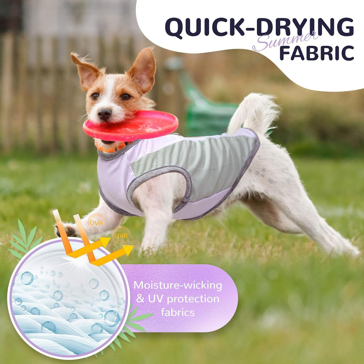 3 Pack Dog Cooling Vest with D-Ring Dog Tshirt Sun Protection Small - 1Pack Purple / Xx-large - image 4