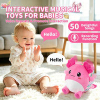 Musical Crawling Crab Baby Toy - Axolotl-pink - image 3