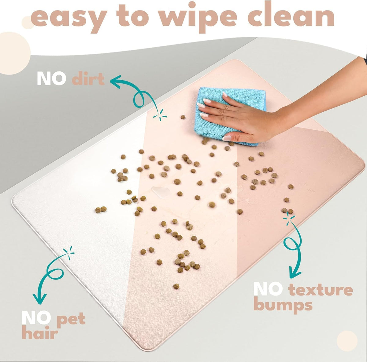 Dog Mat for Food and Water, Cat Feeding Mat - 12"L x 18"W / Birthday Suit - image 4